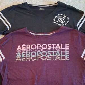 Bundle Of Womens XL Aeropostale Tees in Purple and Gray